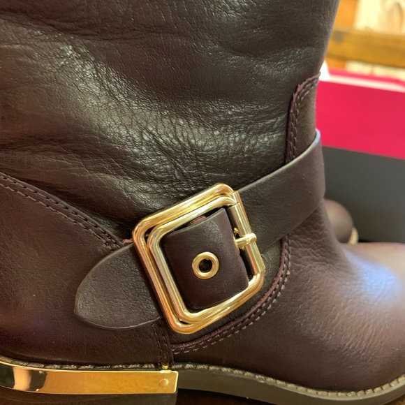 VINCE CAMUTO WINDY MID CALF MOTO BOOTS Leather - Picture 4 of 8